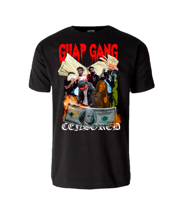 Camiseta de corte ajustado con estampado. Artículo original de Censored Clothing™ Artículo en colaboración con Guap Gang.